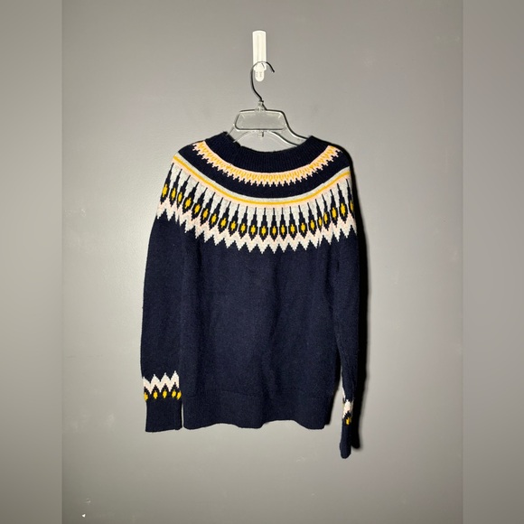 Biden Agnes Fair Isle Wool Blend Sweater Womens Size Small - Picture 3 of 5